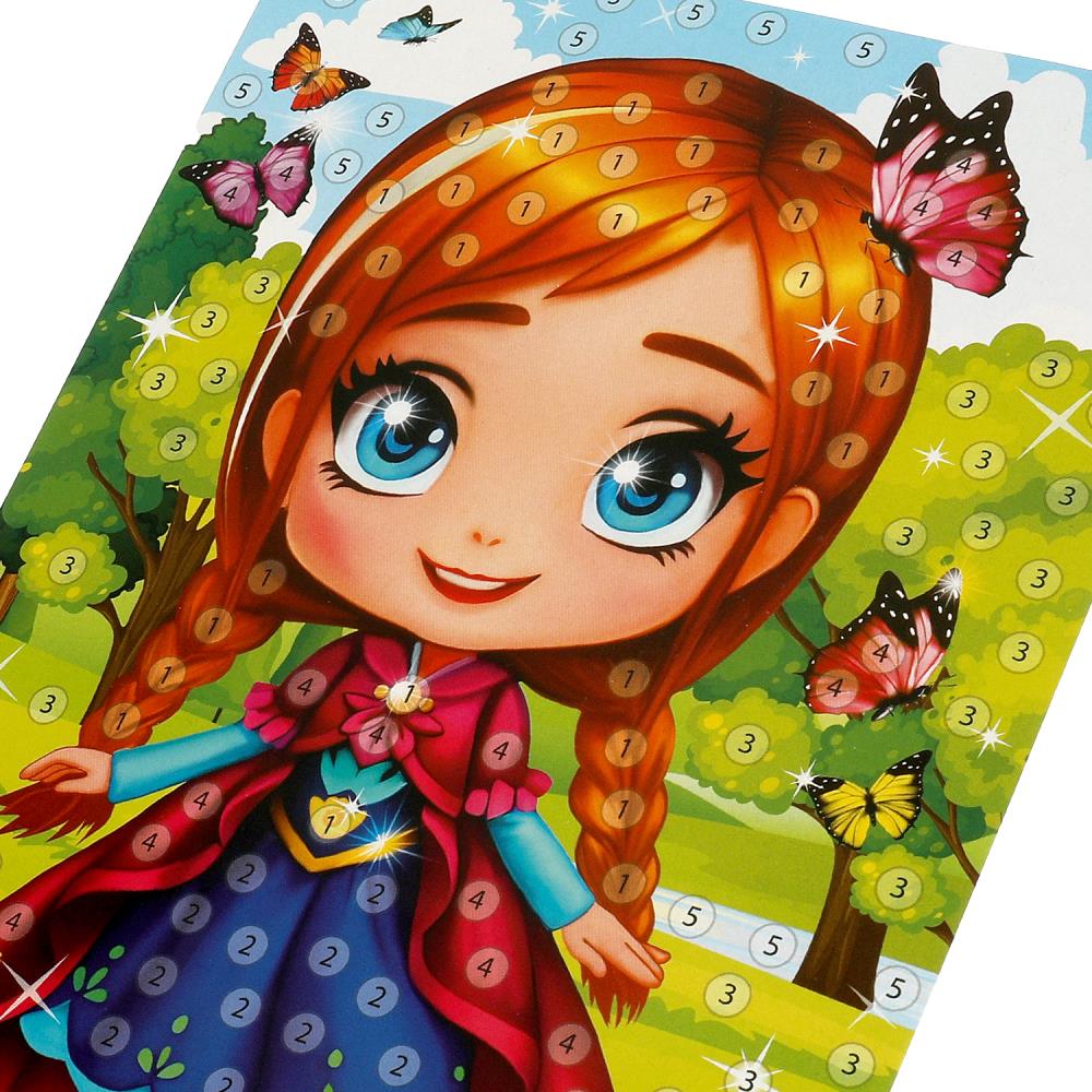 Аппликация стразами в пакете 15*21 см принцесса МУЛЬТИ АРТ в кор.100шт