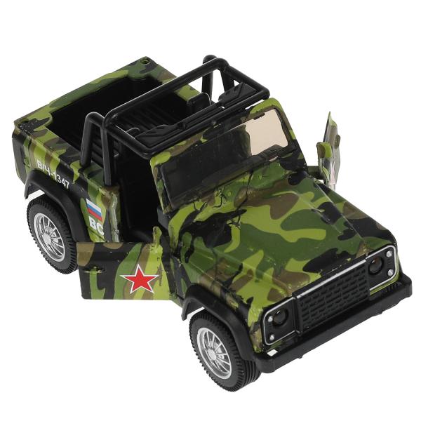 1904C350-RМашина металл свет-звук ВНЕДОРОЖНИК 10,5 см, инерц., КАМУФЛЯЖ, кор. Технопарк в кор.2*120ш