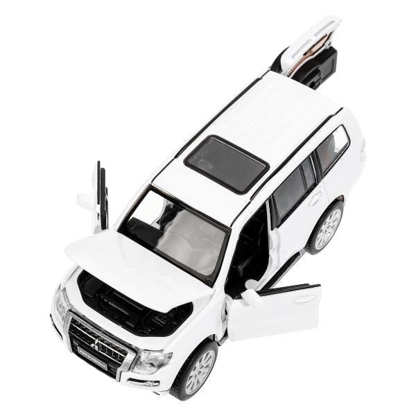 Машина металл светзвук MITSUBISHI pajero 4wd турбо,14,5 см, двери, инерция Технопарк в кор.2*24шт