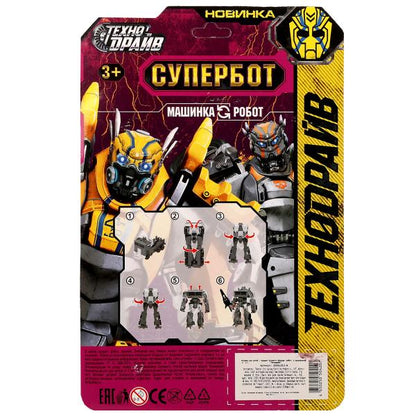 Робот трансформирующийся в машину, блист.17*26*4см ТЕХНОДРАЙВ в кор.2*72шт