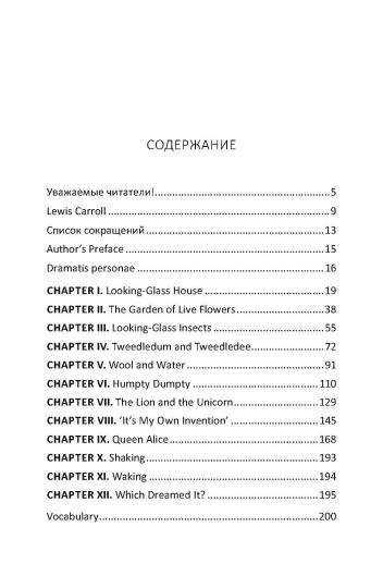 Alice de l'autre côté du miroir. Книга на английском языке со словарем