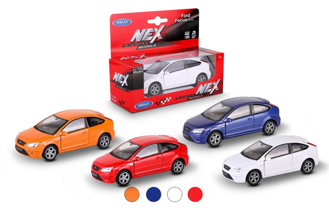 Welly. Машинка 1:38 "Ford Focus ST" пруж. мех., цвет в ассорт. арт.42378W