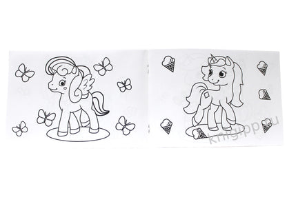 РАСКРАСКИ А5 эконом. альбомные. ВОЛШЕБНЫЕ ЕДИНОРОГИ (новая)