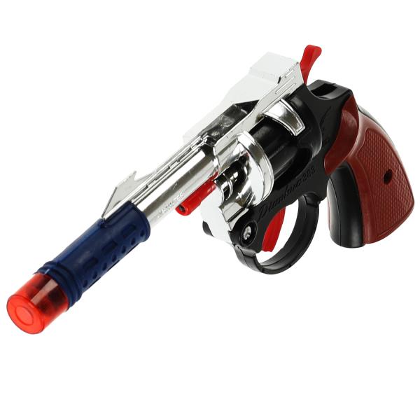 Револьвер для стрельбы пистонами 8 зарядов, блист.14,5*23*3см ИГРАЕМ ВМЕСТЕ в кор.2*144шт