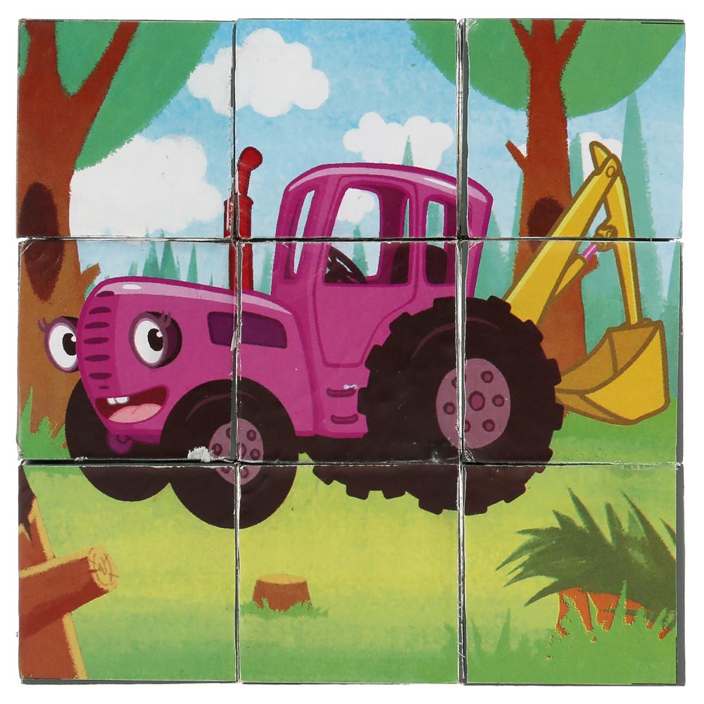 Набор из 9-и кубиков в пленке СИНИЙ ТРАКТОР настольные игры ИГРАЕМ ВМЕСТЕ в кор.30наб