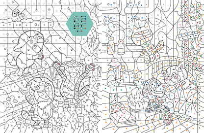 Зенюк. Про Федю, Васю и Тосю. Раскраска по номерам