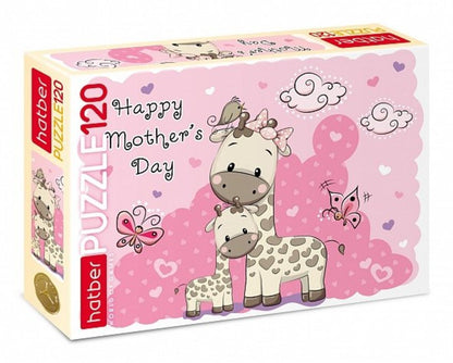 Hatber Puzzle-120 Мама и малыш,120ПЗ5_19499