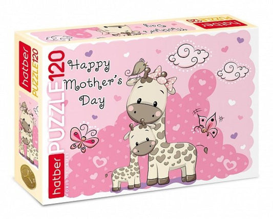 Hatber Puzzle-120 Мама и малыш,120ПЗ5_19499