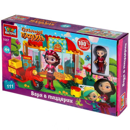 СКАЗОЧНЫЙ ПАТРУЛЬ конструктор Варя в пиццерии, 111 дет. Город мастеров в кор.2*18шт