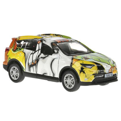 Машина металл TOYOTA "toyota rav4 графити", длина 12см, инерц, в ассорт. в кор.Технопарк в кор2*36шт