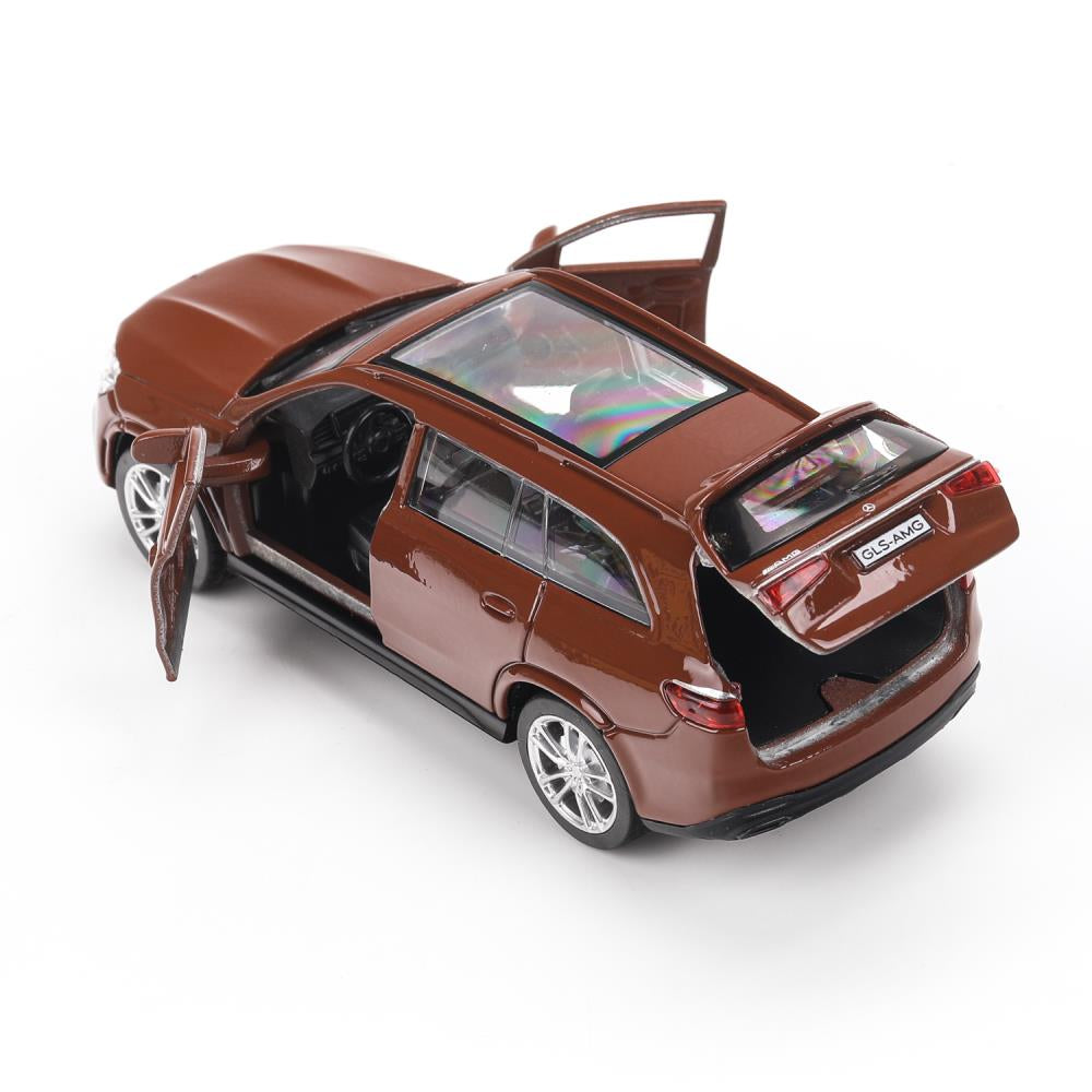 Машина металл MERCEDES-BENZ gls class amg 12см, дв,баг,ин,бронзовый, кор. Технопарк в кор.2*36шт