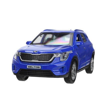 Машина металл KIA seltos длина 12 см, двери.,инерция, темно-синий, кор. Технопарк в кор.2*36шт
