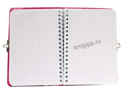 БЛОКНОТИК ДЛЯ СЕКРЕТИКОВ С ЗАМОЧКОМ. Розовый