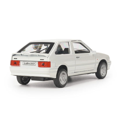 Machine en métal vaz-2113 12 cm, double, sac, argent, blanc, cor. Parc technologique dans le cor.2*36шт