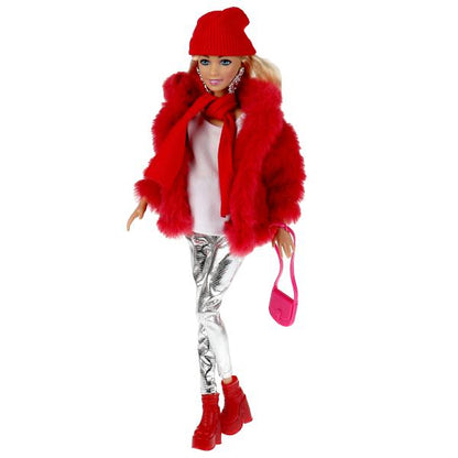 Кукла 29 см София беременная, зимняя одежда, руки и ноги сгиб, акс, кор КАРАПУЗ в кор.24шт