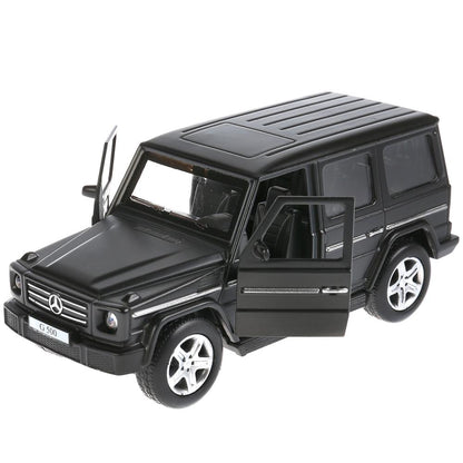 ТМ Технопарк. Machine en métal "MERCEDES-BENZ CLASSE G" 12 cm, ouverte. двери, инерц., ЧЕРНЫЙ в кор.2*36шт