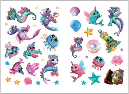 Волшебные раскраски с наклейками. Русалки и их удивительные питомцы