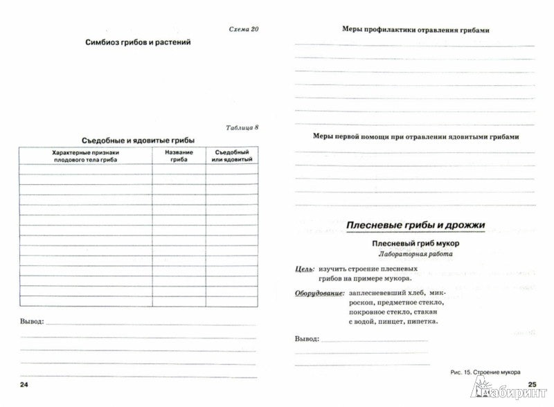 Биология 5кл Бактерии (Рабочая тетрадь)