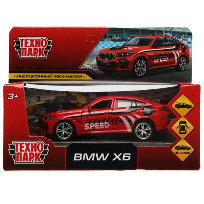 Machine en métal BMW X6 SPOT pour 12 cm, double, batterie, inertie, crasse, cor. Parc technologique dans le cor.2*36шт