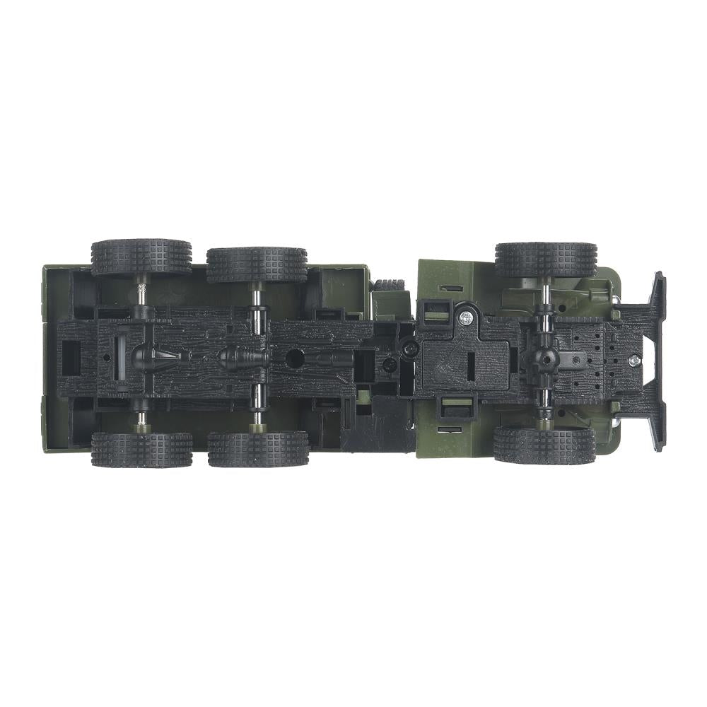 Машина пластик ГРУЗОВИК 17 см, инерция, дверь, ВОЕННЫЙ Технопарк в кор.2*72шт