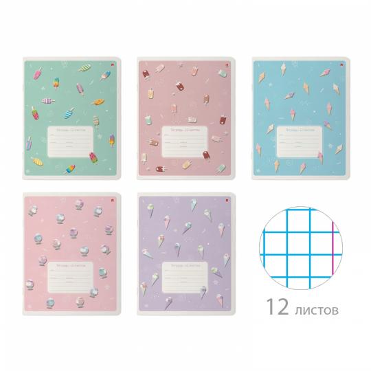 Тетрадь 12л,клетка,ЭСКИМОШКИ,5вид,7-12-1112/1