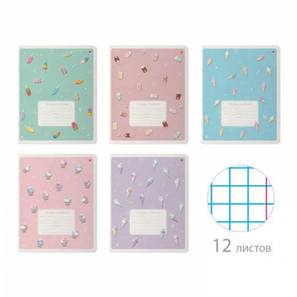 Тетрадь 12л,клетка,ЭСКИМОШКИ,5вид,7-12-1112/1