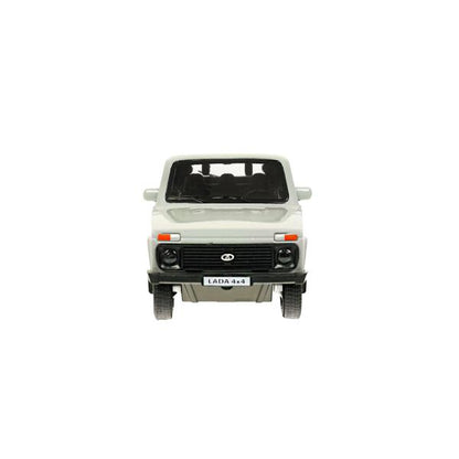 Машина металл LADA 4x4 длина 12 см,двери,багаж,инерц,темно-серый,кор Технопарк в кор.2*36шт