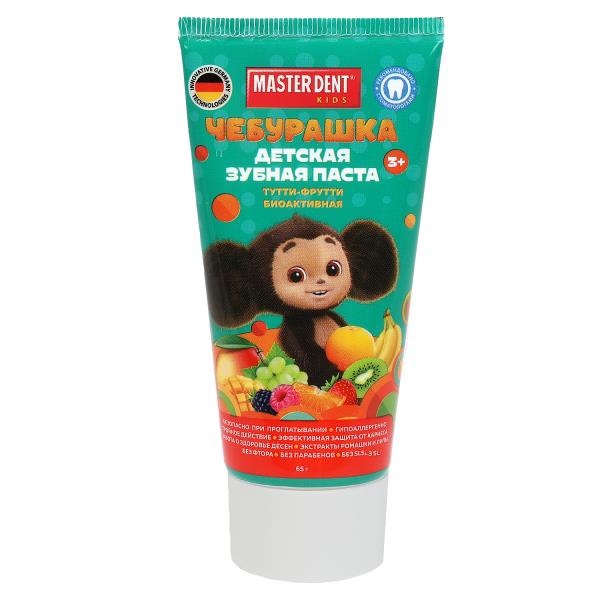 Зубная паста Чебурашка тутти-фрутти, 65 г MASTER DENT в кор.24шт