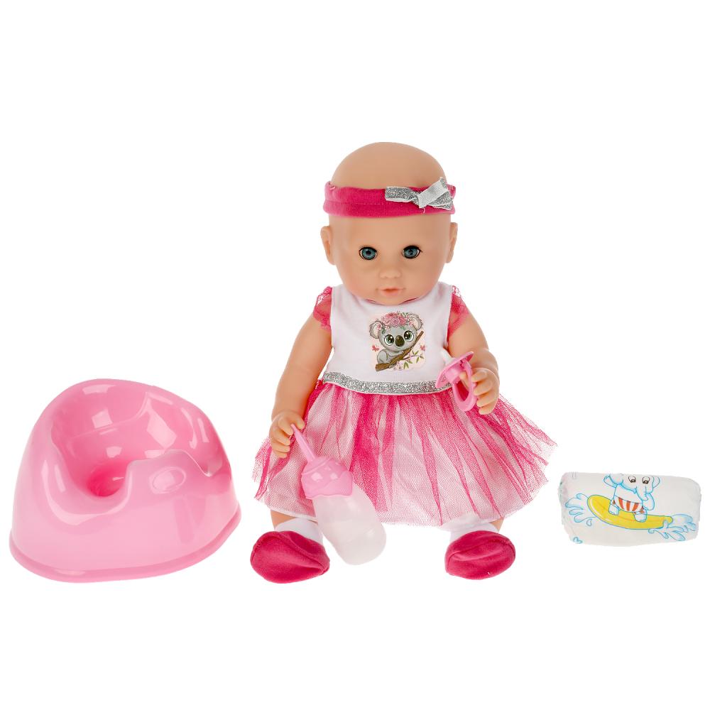 Карапуз. Пупс "Кукутики. Лерочка" 40см функциональный пьет, писает, моргает, арт.BAE-6099-C-POTTY-RU