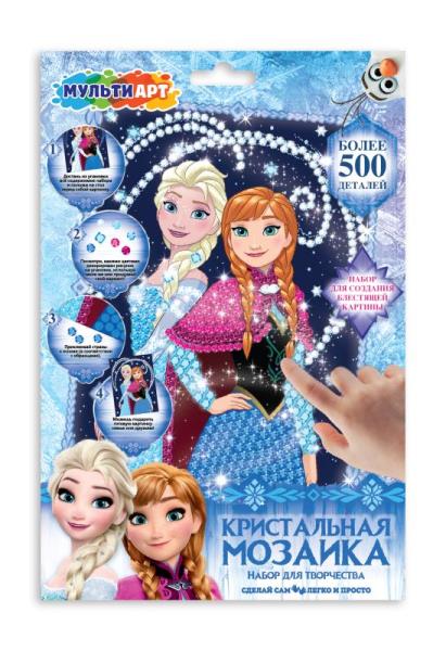 Набор д/детского тв-ва кристальная мозаика, 17*23 принцесса МУЛЬТИ АРТ в кор.100шт