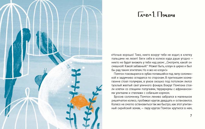 Рыжий Помпон в зеленой траве