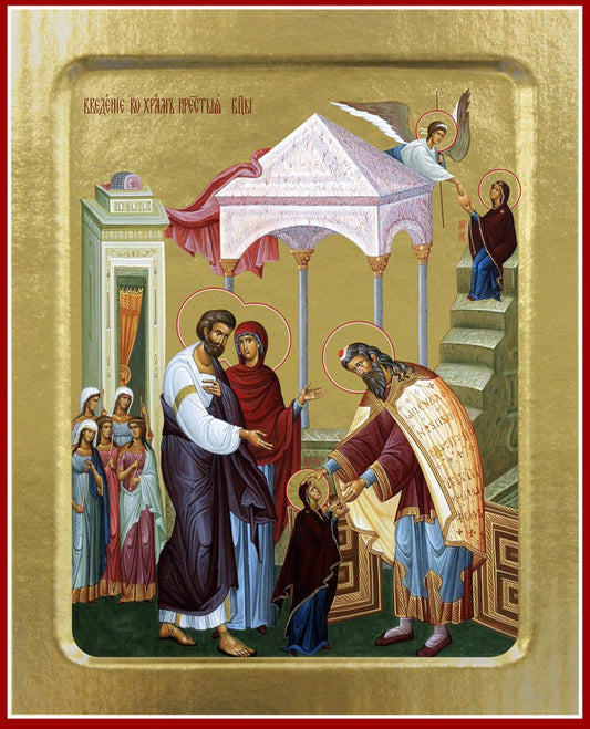 Икона Пресвятой Богородицы, Введения во храм (на дереве): 125 х 160