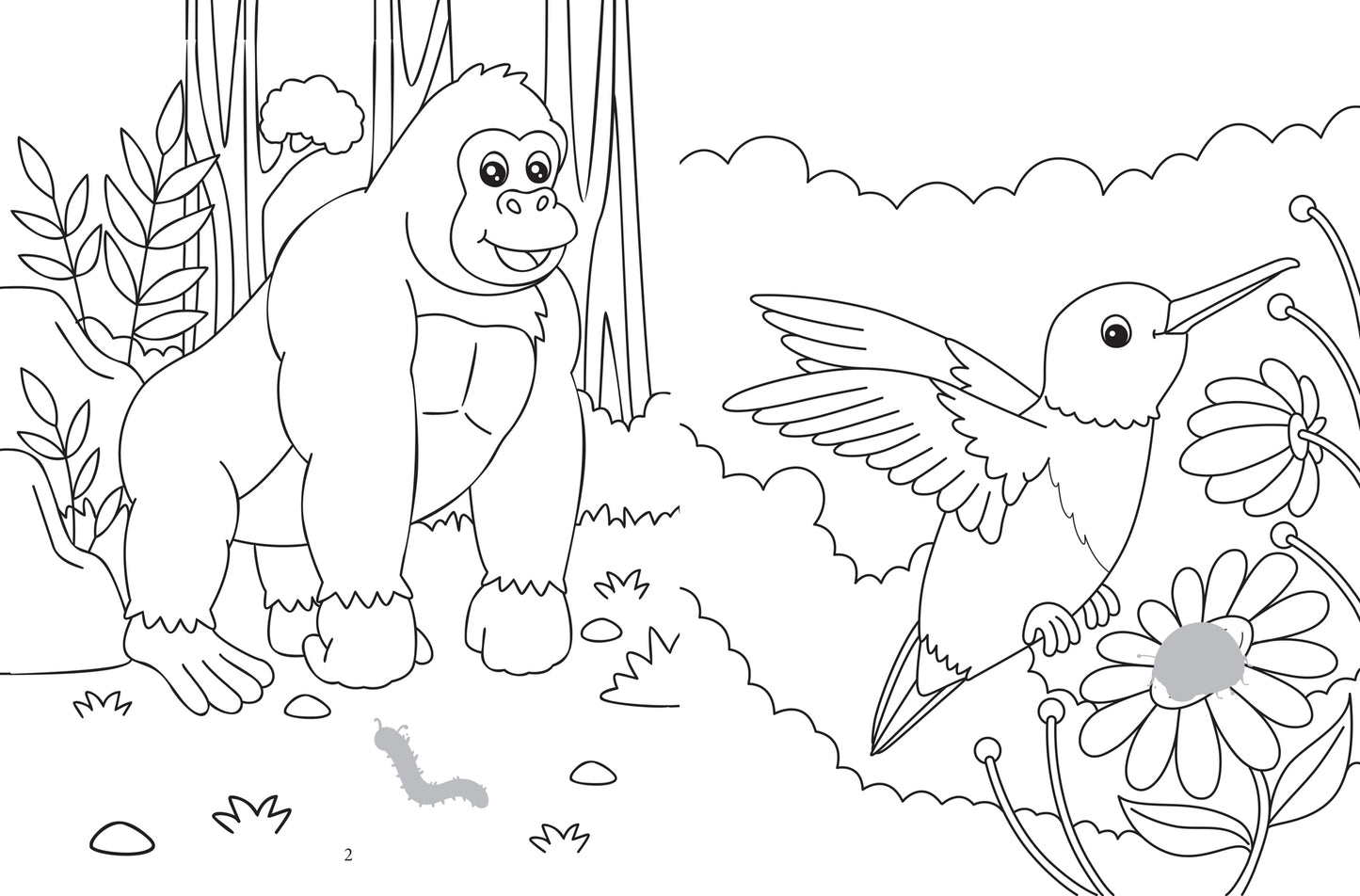 Раскрась и наклей: джунгли: книжка-раскраска