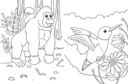 Раскрась и наклей: джунгли: книжка-раскраска