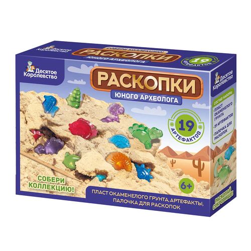 Раскопки "19 ARTEFACTOVS" (4 dinosaures, 15 мелких ракушек)
