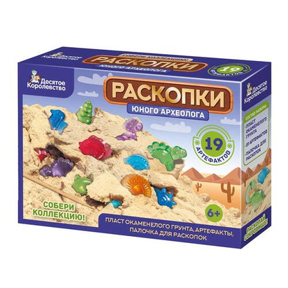 Раскопки "19 ARTEFACTOVS" (4 dinosaures, 15 мелких ракушек)