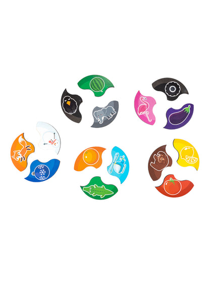 Пазлы из дерева. Мои первые пазлы "Цвета" 36 эл