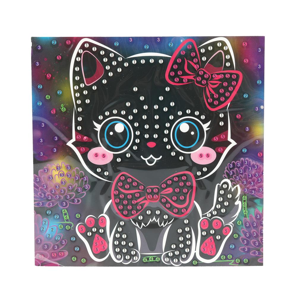 Mosaïque d'image pour téléphone noir 15*15, en corbeau, chat МУЛЬТИ АРТ en cor.48шт