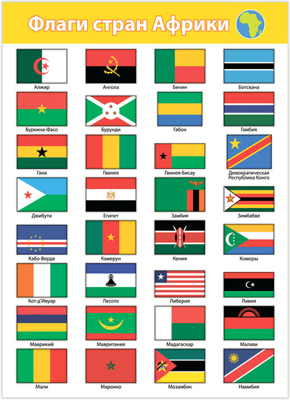 4127 Комплект плакатов. Флаги мира