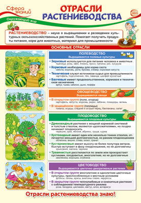 ПО-14402 Плакат А3. Окружающий мир в начальной школе. Отрасли растениеводства