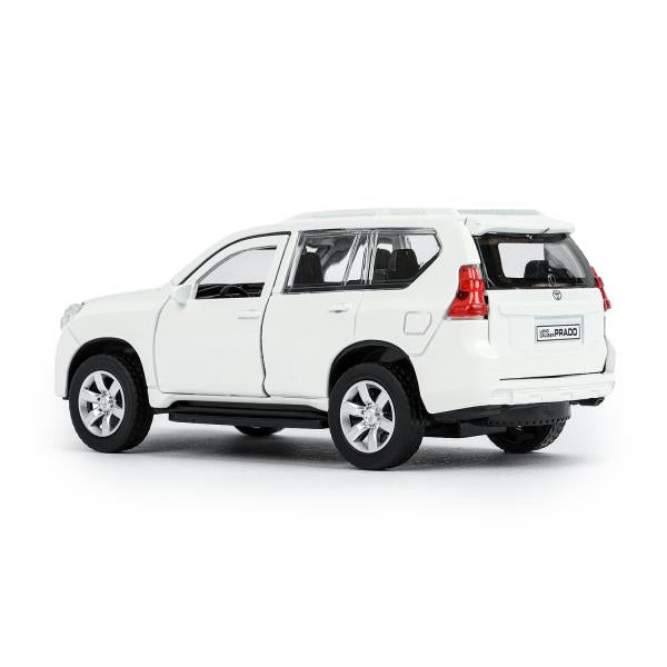Машина металл "TOYOTA PRADO", длина 12см, открыв. двери, инерц, БЕЛЫЙ в кор.Технопарк в кор.2*36шт