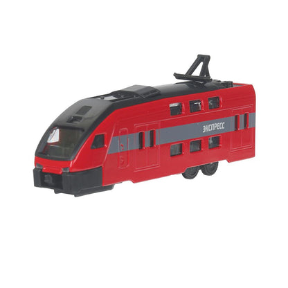 Модель металл АЭРОЭКСПРЕСС ПОЕЗД, 16 см, двери, инерция, коробка Технопарк в кор.2*24шт