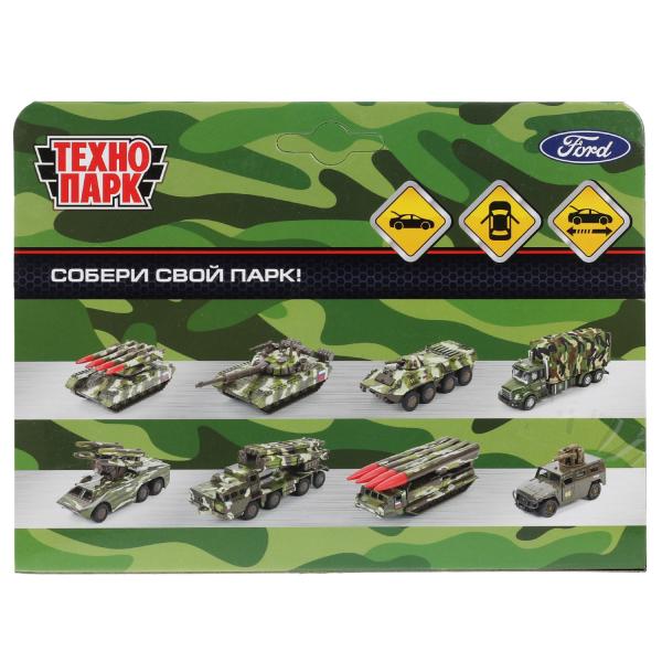 F150RAP-12MIL-GN 326503 Машина металл FORD F150 RAPTOR 12см, двер, баг, инер, камуф, кор. Технопарк
