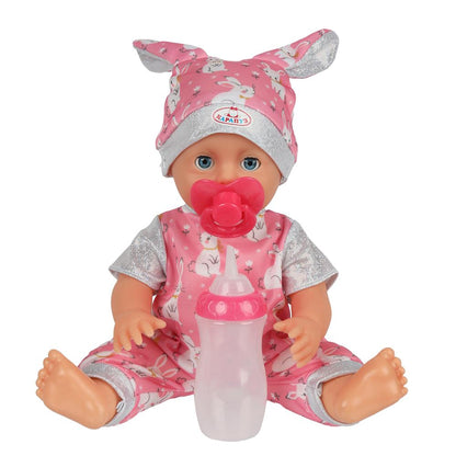 Пупс озвуч 25см, пьет, писает, закр. verres, 4 axes, 50 pièces КАРАПУЗ в кор.24шт