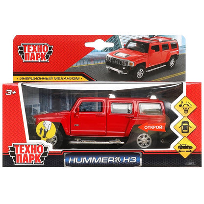 Машина металл светзвук HUMMER h3, 14,4 см, двери, багажник, инерция Технопарк в кор.2*24шт