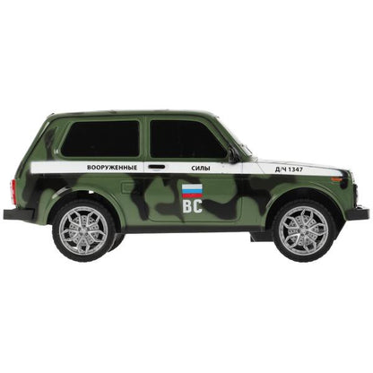 LADA4X4-18L-MIL 326225 Машина р/у LADA 4x4 18 см, свет, камуф, кор. Технопарк в кор.24шт