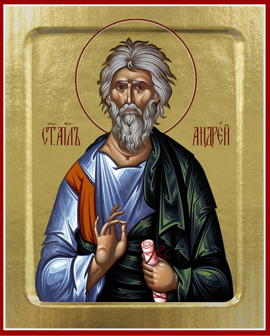 Икона Андрея Первозванного, апостола (на дереве): 125 х 160