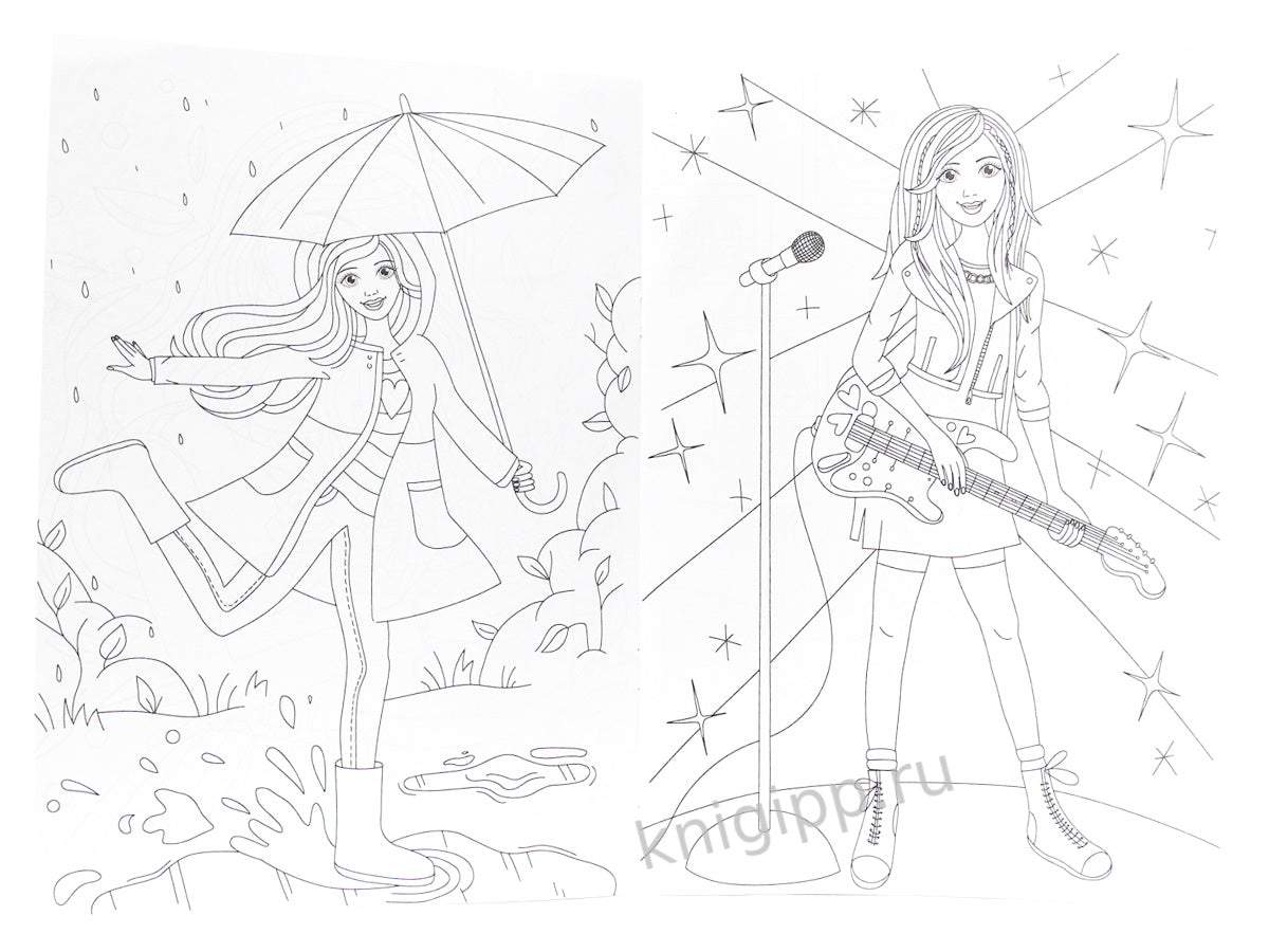 РАСКРАСКА А4 эконом. КРЕАТИВНЫЕ ДЕВЧОНКИ