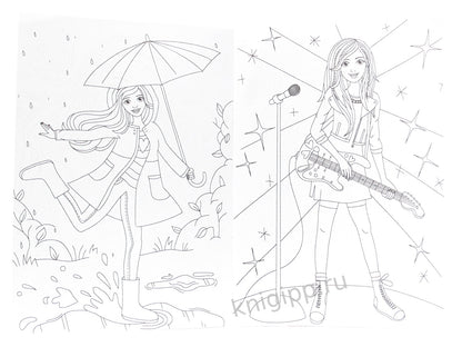 РАСКРАСКА А4 эконом. КРЕАТИВНЫЕ ДЕВЧОНКИ