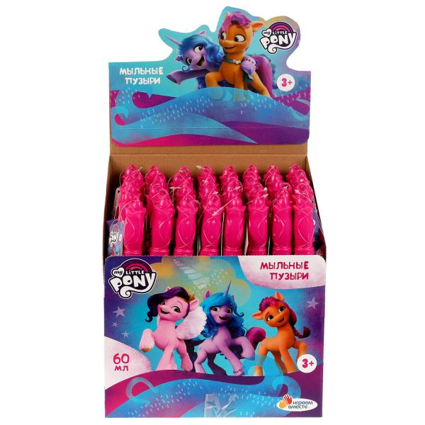 Мыльные пузыри МОЙ МАЛЕНЬКИЙ ПОНИ 60 мл, в колбе 27 см Играем вместе уп-48шт в кор.3уп